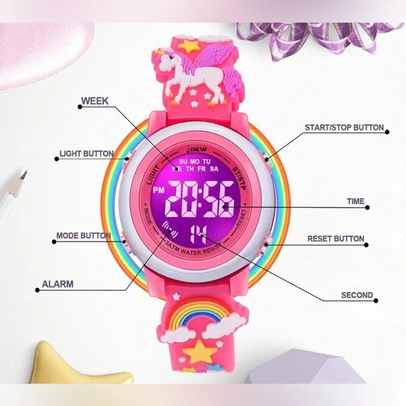BOGO Unicorn 3D Watch - Dark Pink - Picture 3 of 5